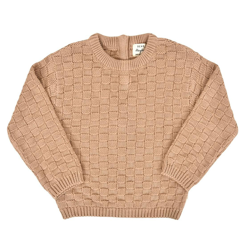 Leighton Basket Weave Sweater in Taupe