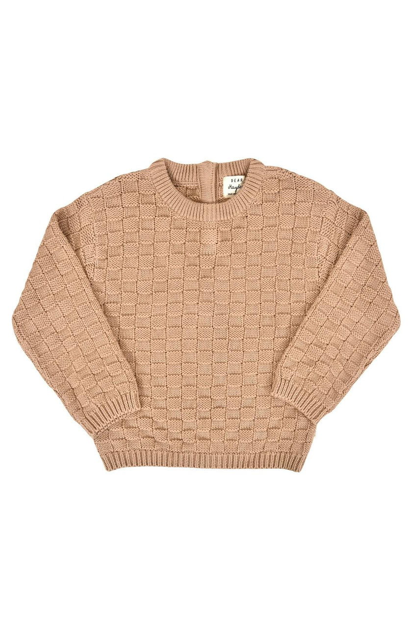 Leighton Basket Weave Sweater in Taupe
