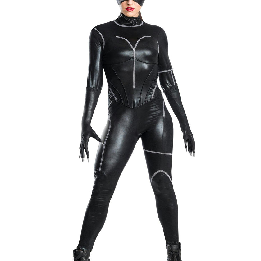 Women's 1990's Batman Catwoman Costume with Mask