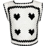 Bw Love Hand-Crochet Sleeveless Crop Top