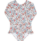 girls mercado bloom rashguard one piece