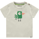 Bird Print Round Neck Short Sleeve T-Shirt