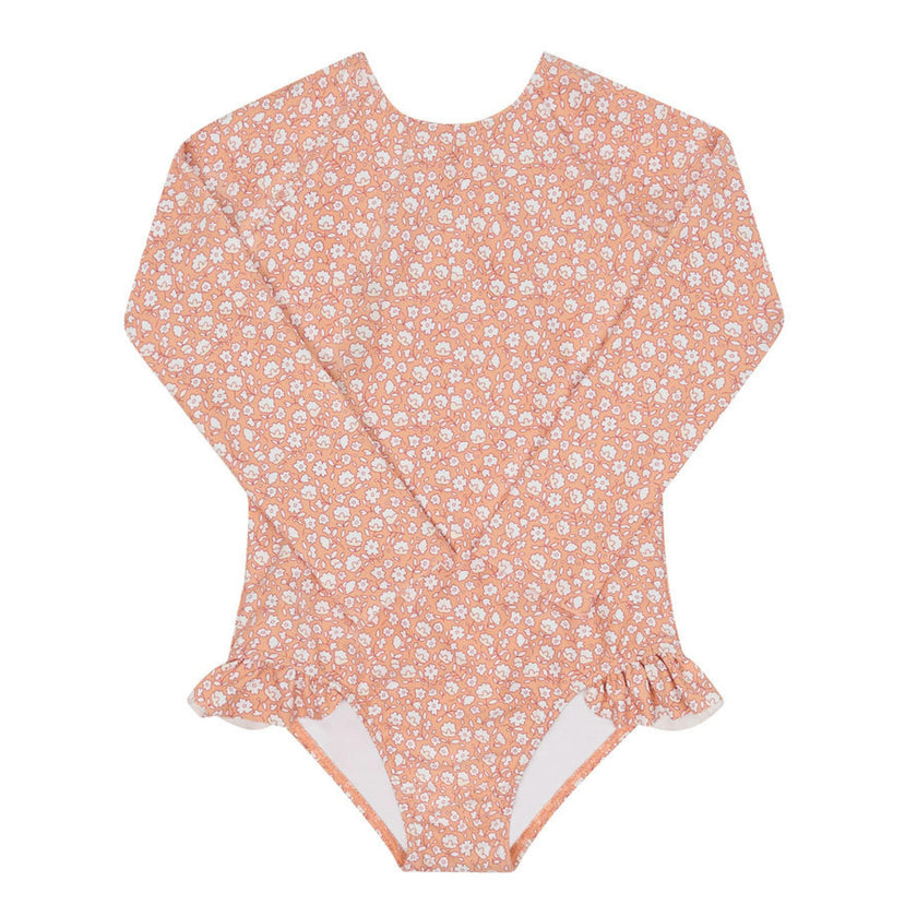 girls melone floral rashguard one piece