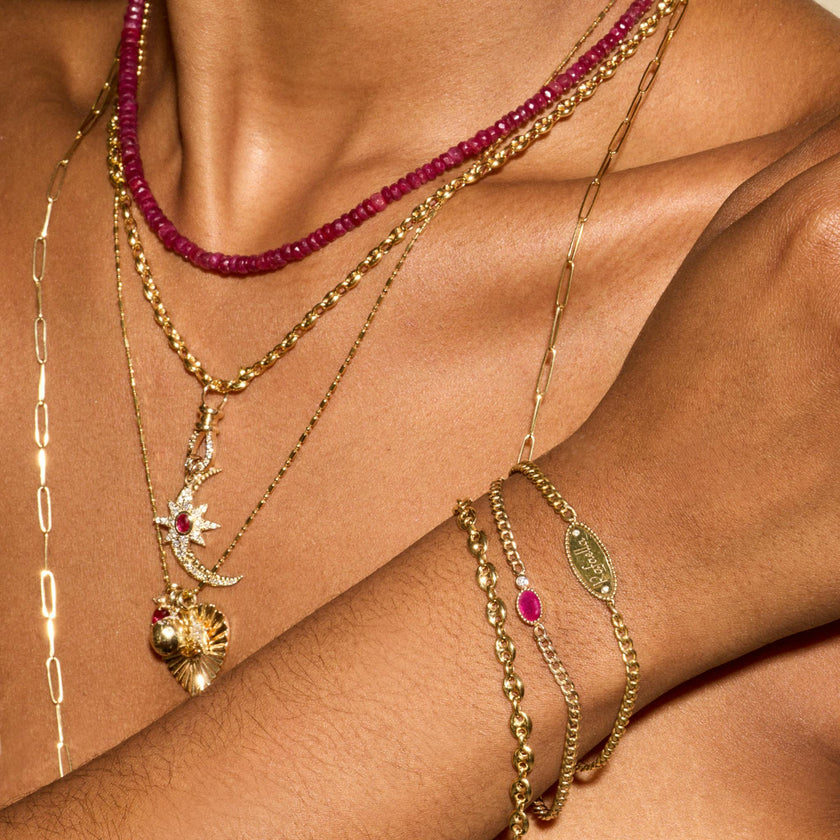 Olympia Ruby Station Bracelet on Charlie Chain