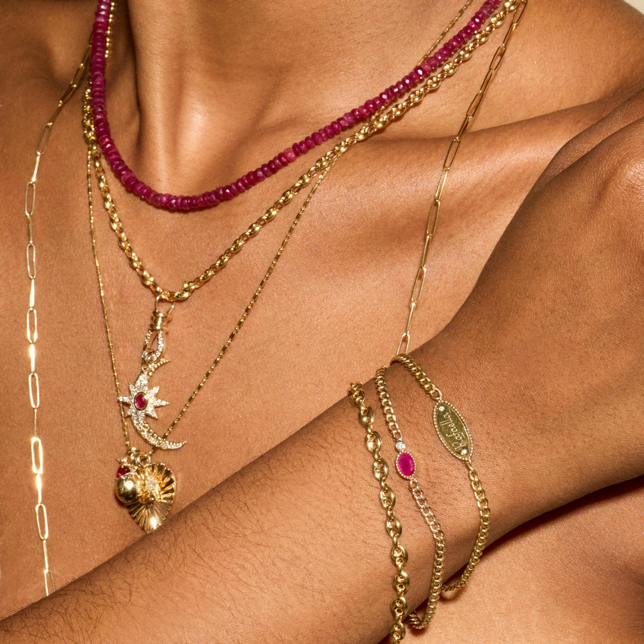 Olympia Ruby Station Bracelet on Charlie Chain