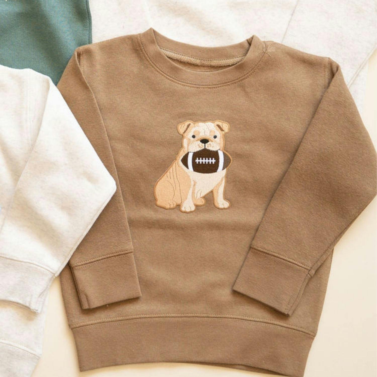 Bulldog Football Patch Sweatshirt