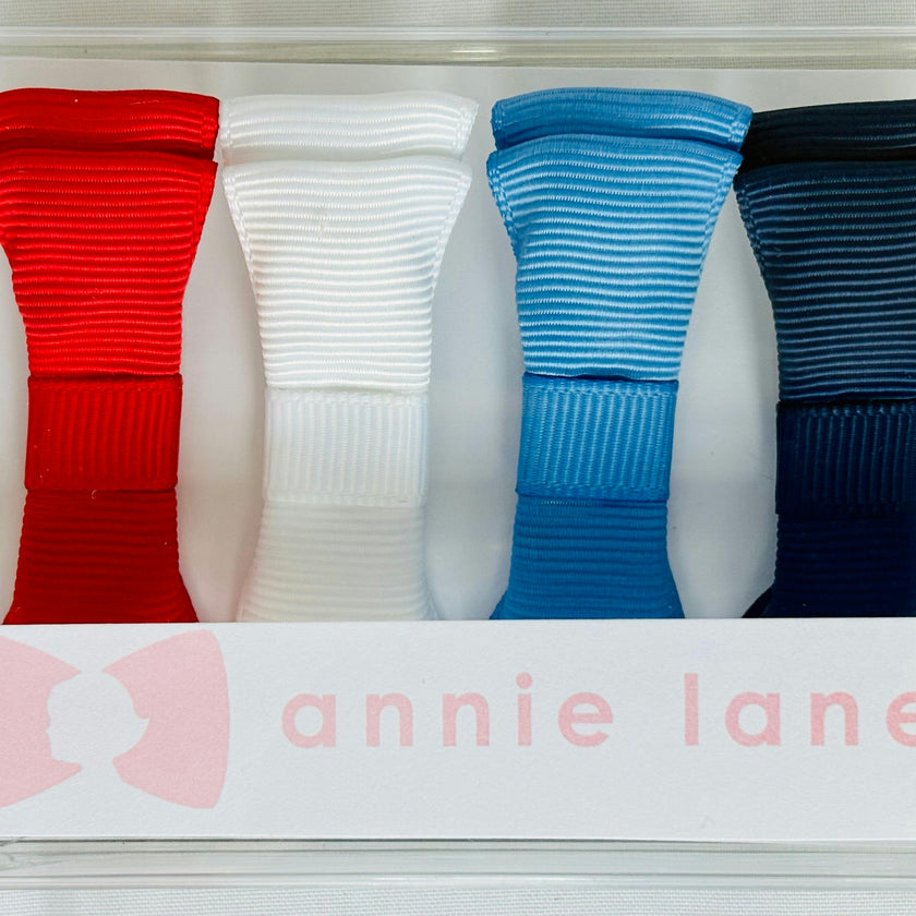 Red, White & Blue Set of four bows