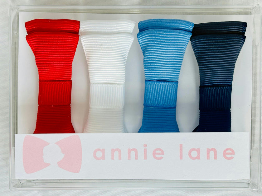 Red, White & Blue Set of four bows