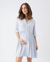 Sam Stripe Dress  Sky Blue / White