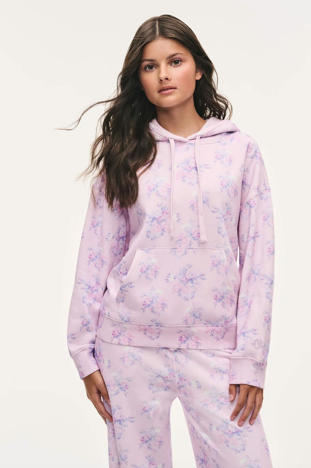 Nocova Tween Hoodie, Iced Mauve Floral