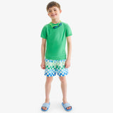 Kids swim trunk in check
