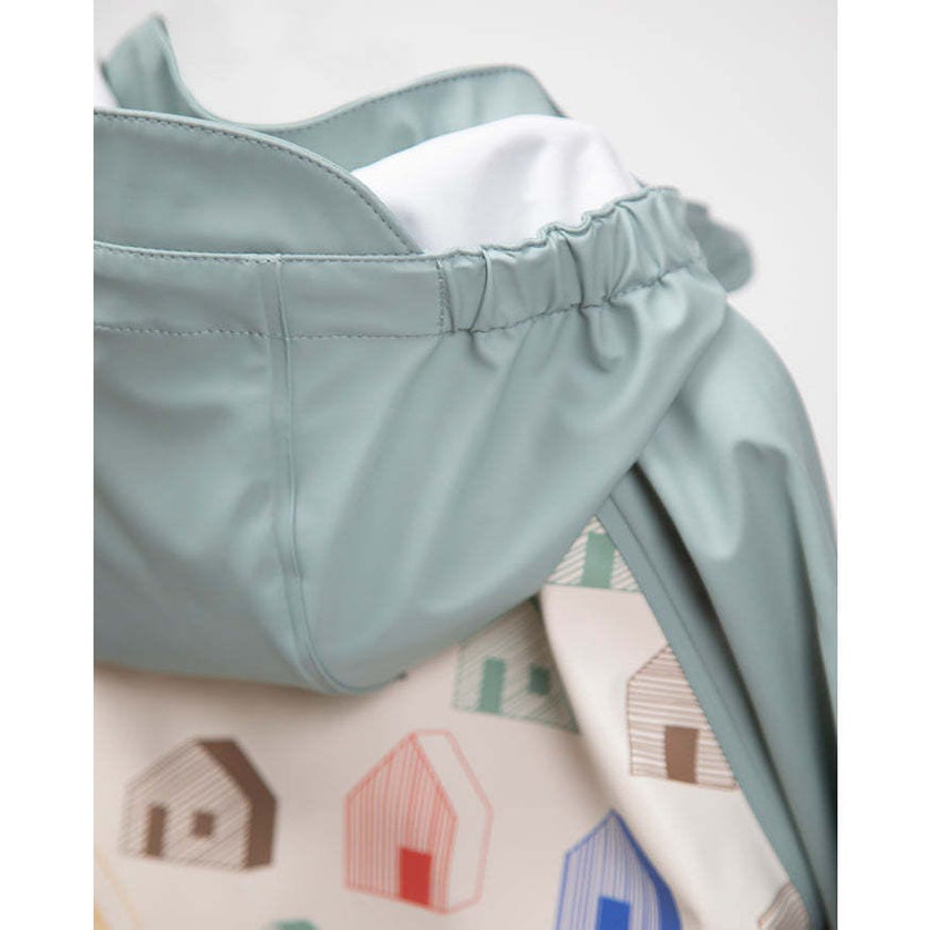 House Print Rain Hooded Jacket