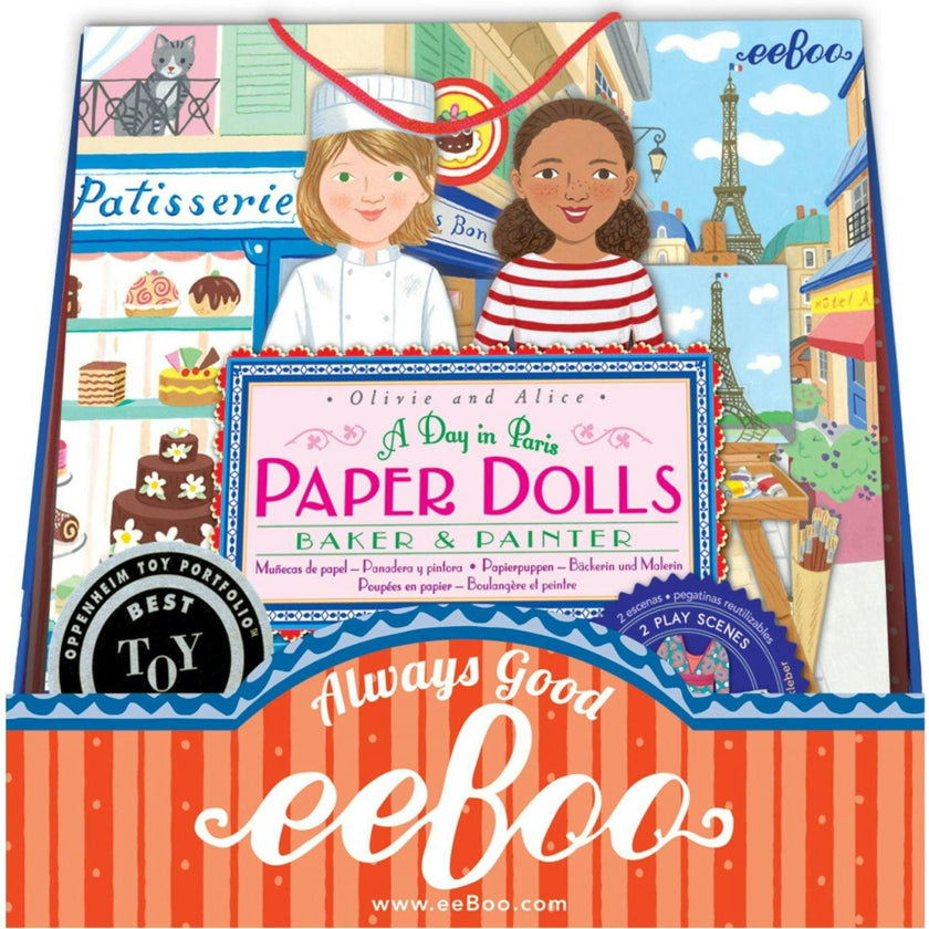 Baker and Painter Paper Dolls Reusable Set
