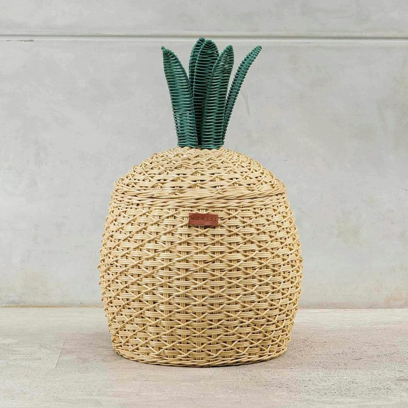 Handcrafted - Pineapple Basket (Natural) Medium - Rattan Wicker