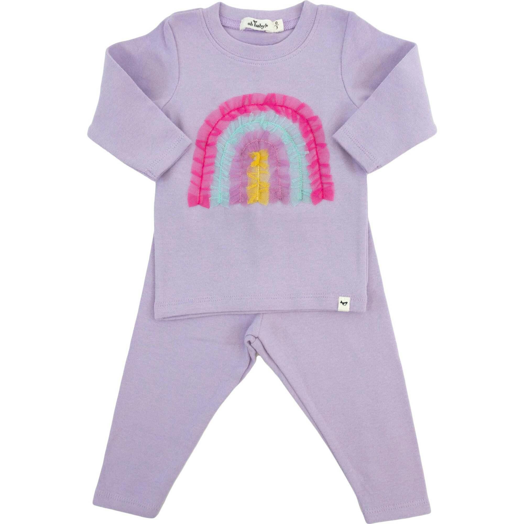 Bright Tulle Rainbow Applique Two Piece Set