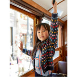 Plaid Print Ribbed Long Sleeve Mock Neck Top, Multi