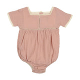 Gauze Crochet Romper