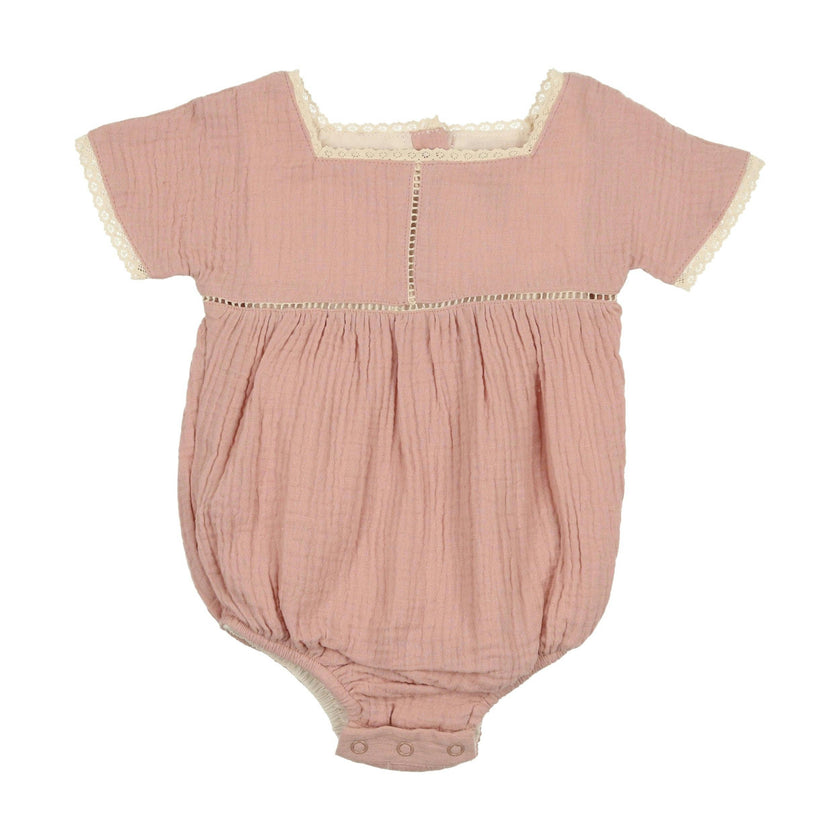 Gauze Crochet Romper