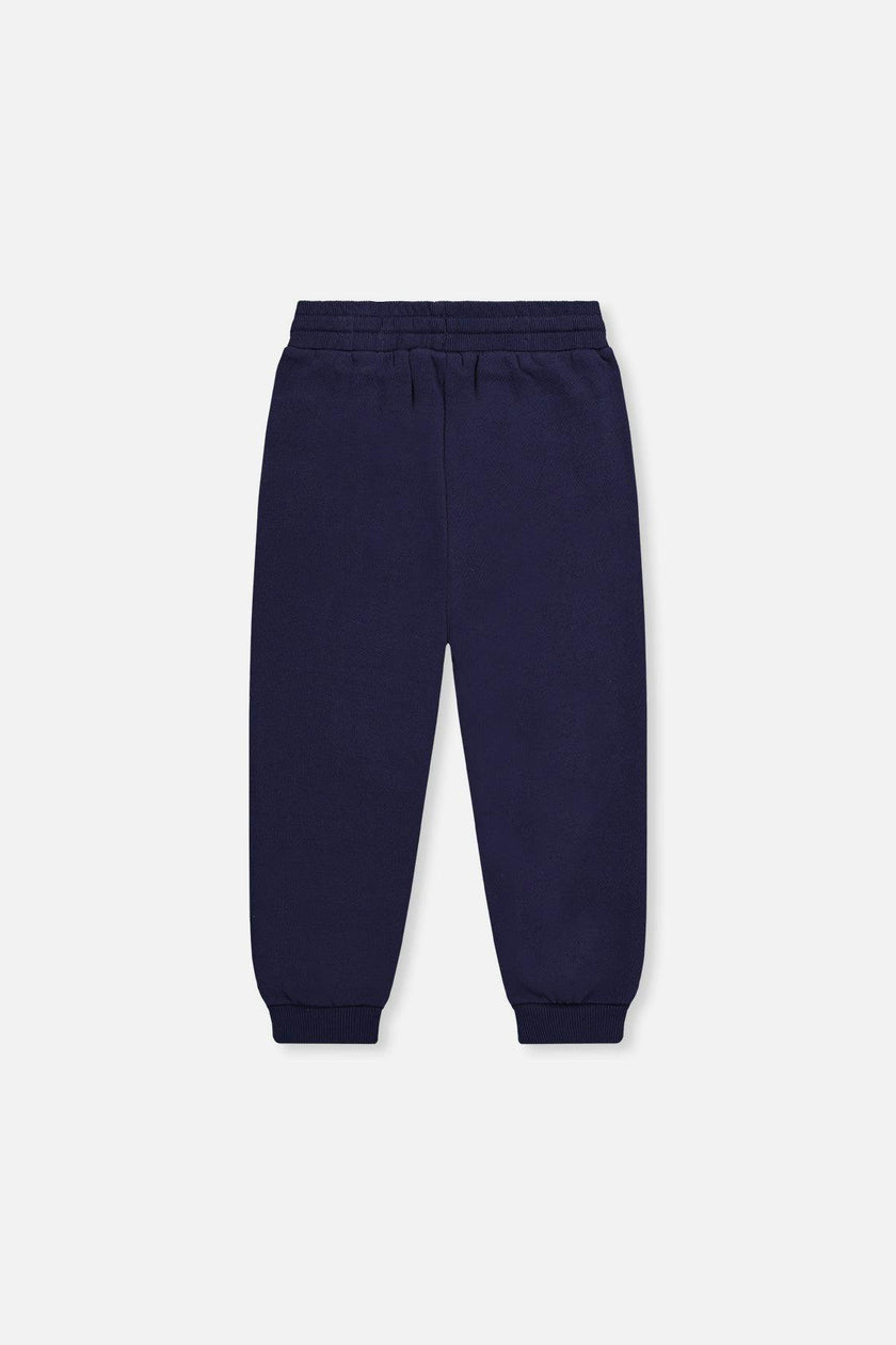 Fleece Sweatpants with Pockets Dark Blue
