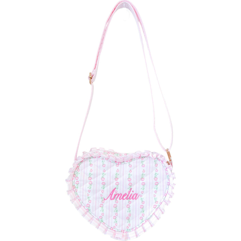 Quilted Floral Heart Purse