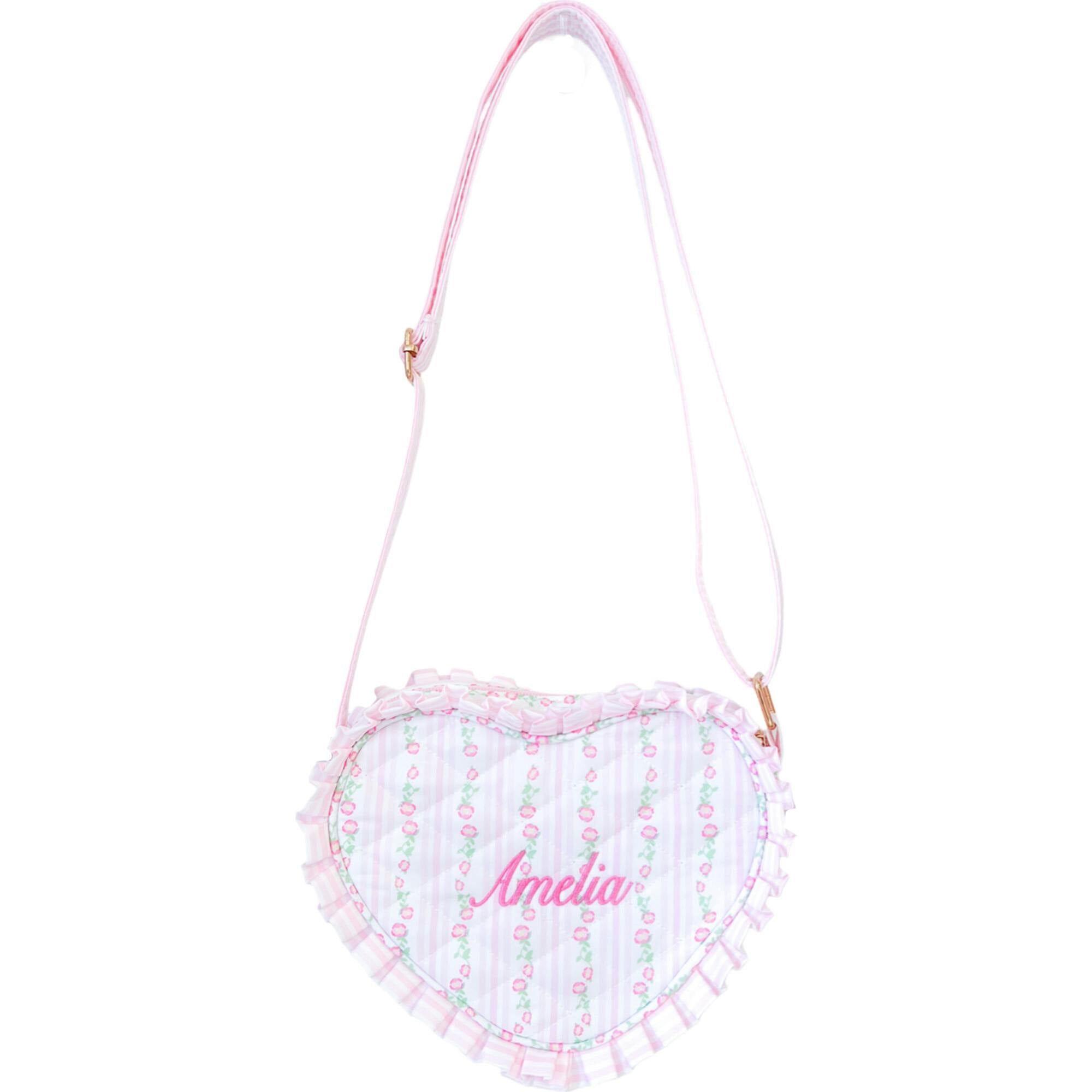 Quilted Floral Heart Purse