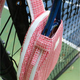 Poppy Gingham Coated Tennis Bag