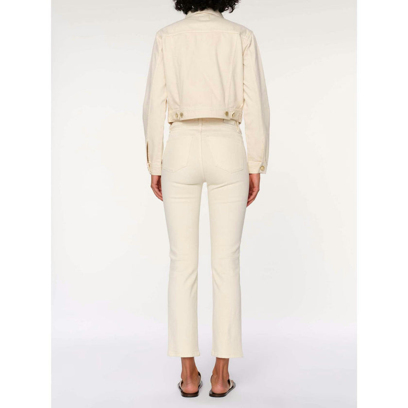 Mara Straight Mid Rise Instasculpt™ Ankle Jeans | Ecru