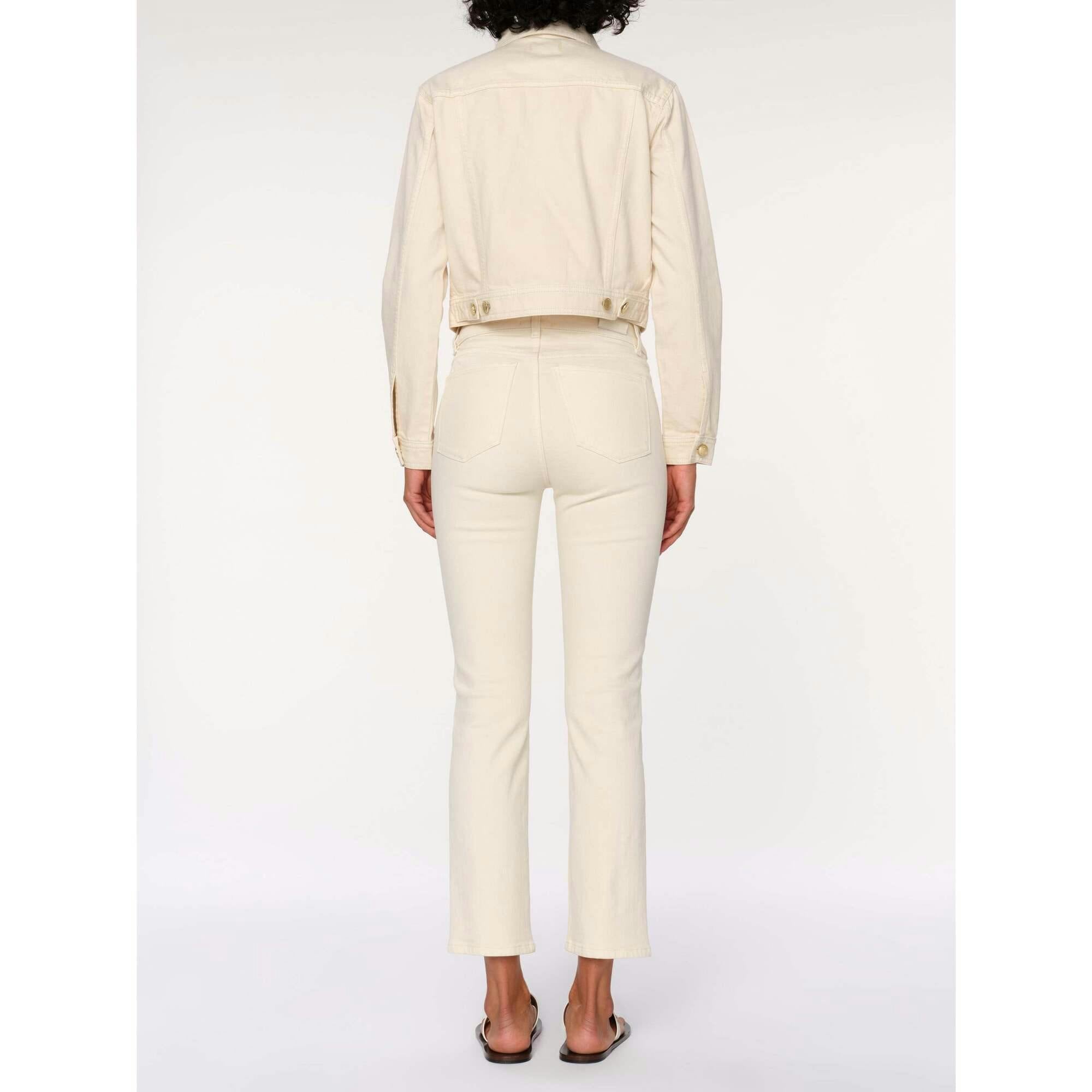 Mara Straight Mid Rise Instasculpt™ Ankle Jeans | Ecru