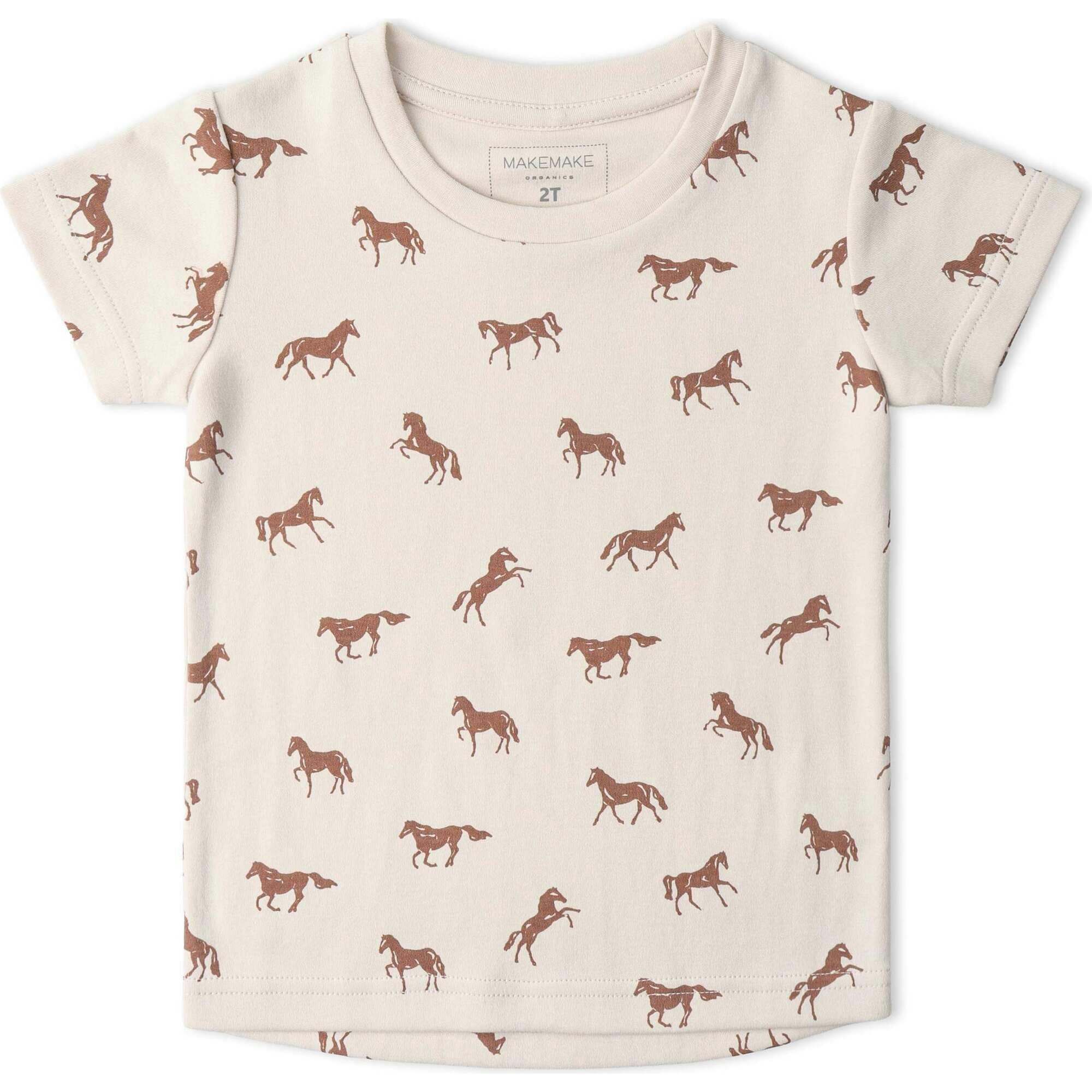 Organic Tee & Shorts Set - Horses