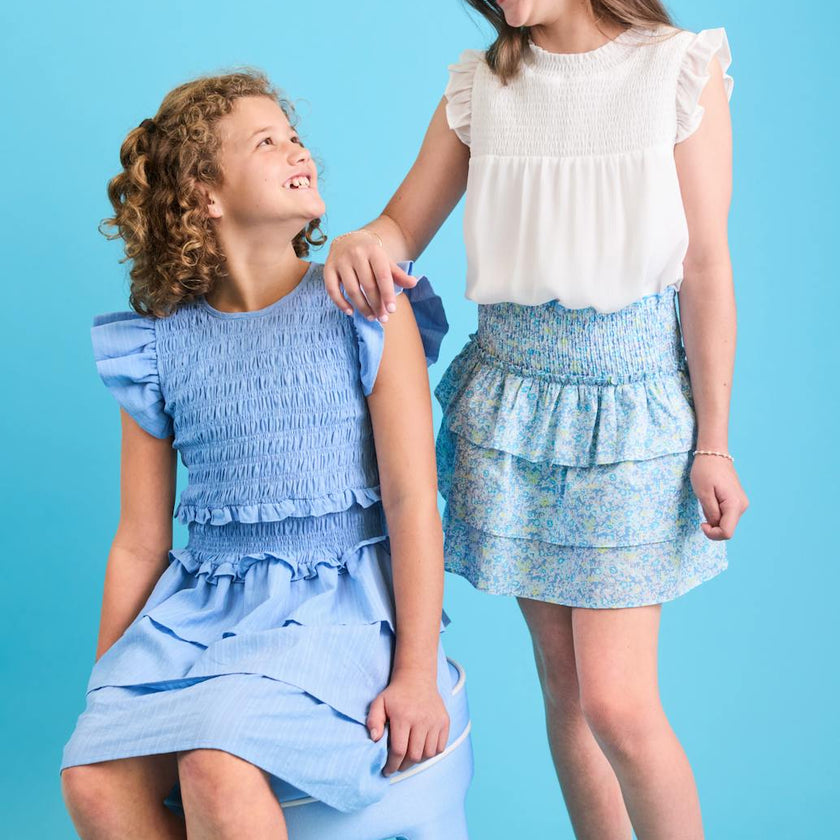 Sally Skirt Aqua Floral