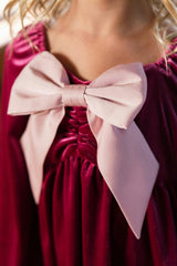 Mini Jewel Dress in Merry Magenta Velvet