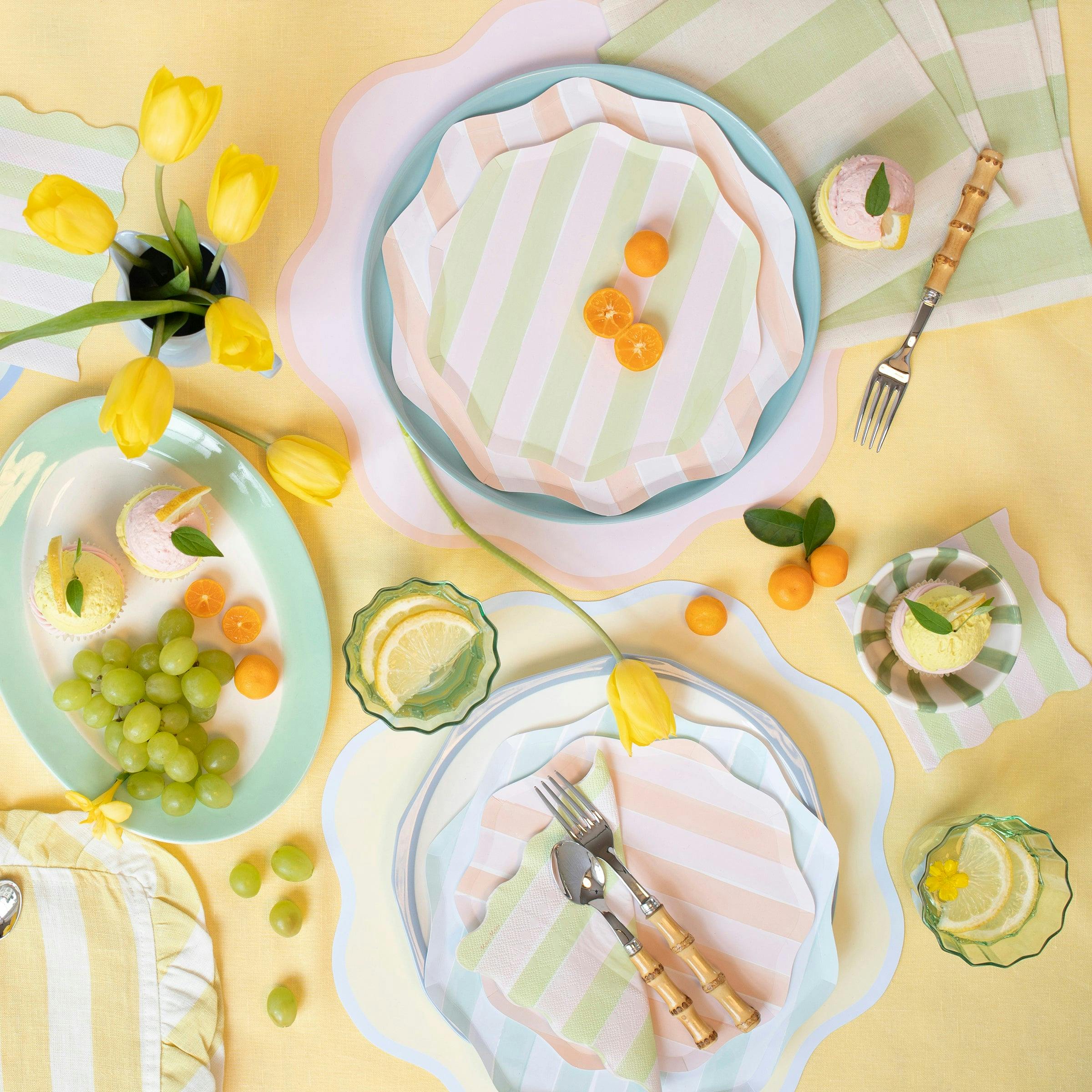 Pastel Stripe Large Napkins
