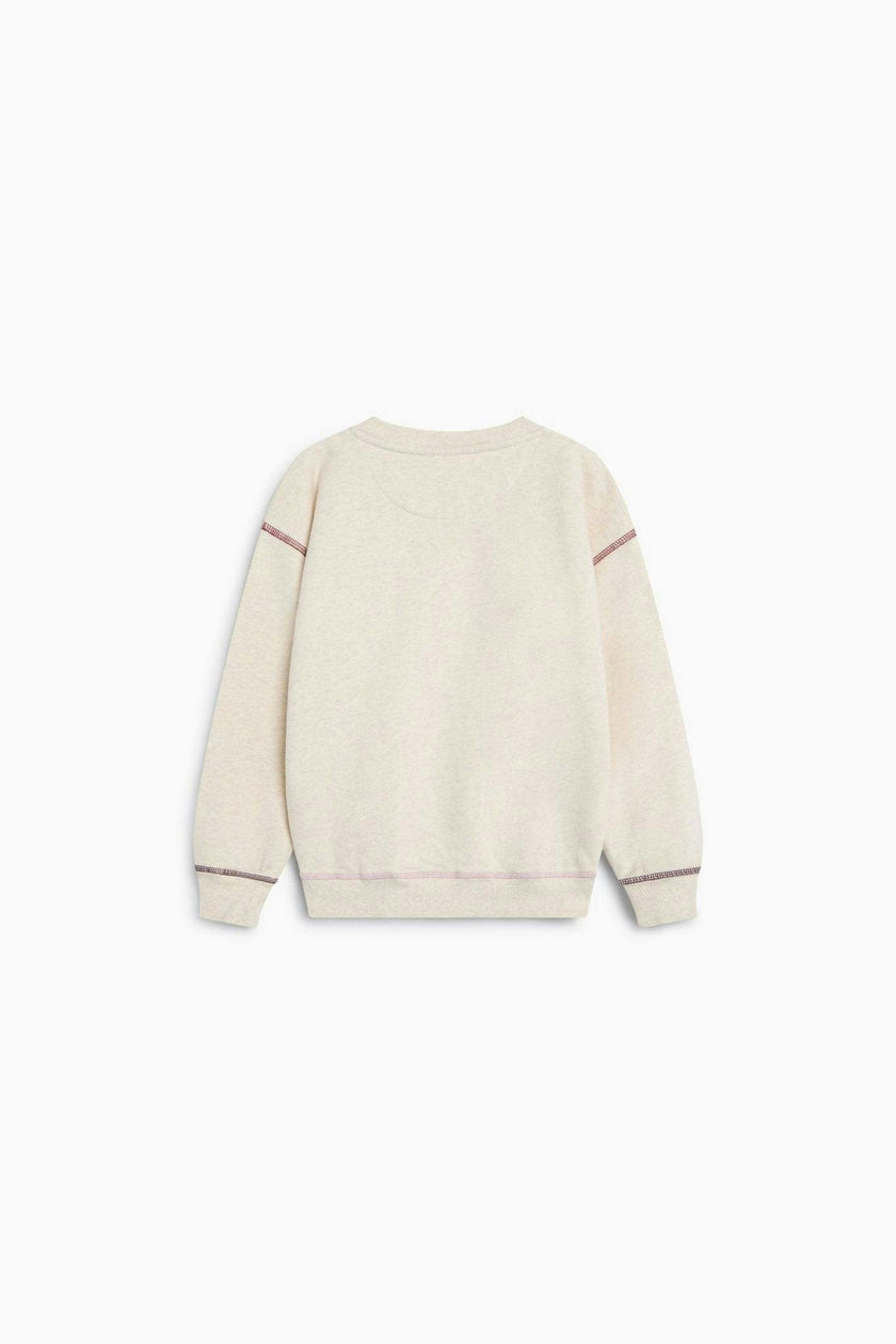 TNS Logo Sweatshirt Whisper White Melange Multicolor