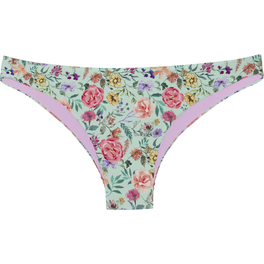 Women'S Reversible Ruched Teeny Bikini Bottom, Florals