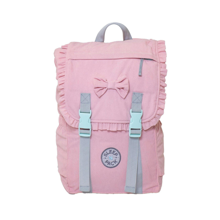 Sleep-N-Pack™ – Little Kid Size | Bows & Ruffles Cotton Candy Pink Corduroy