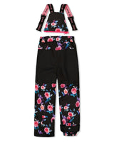 Two Piece Play Snowsuit Black Rose Print
