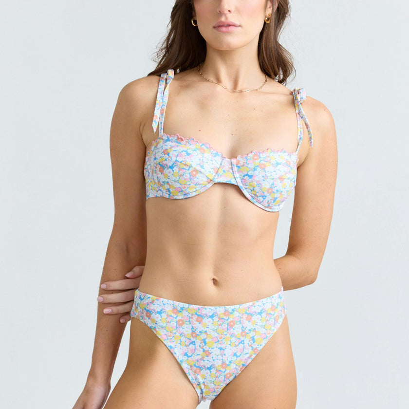 women's jasmine blossom mid rise bikini bottom