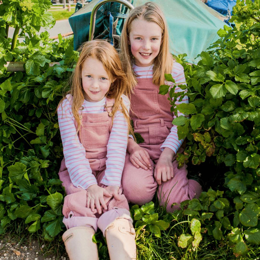 Pink Chunky Cord Overalls
