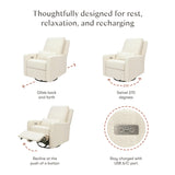 Babyletto Sigi Electronic Recliner and Swivel Glider with USB port