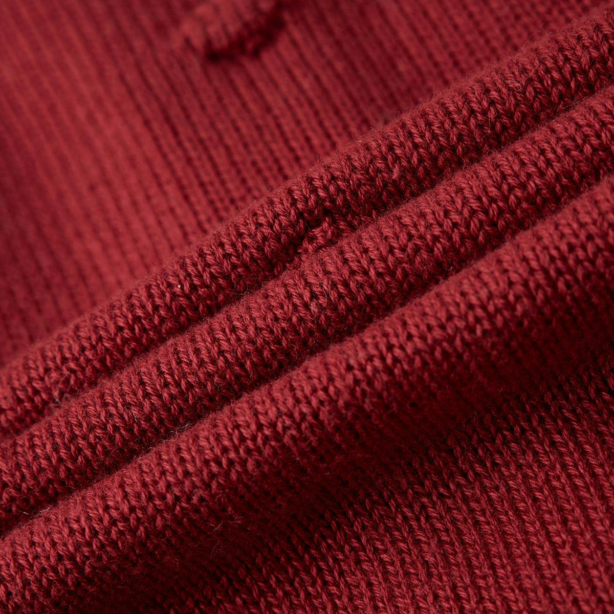 Wine Knit Popcorn Cardigan