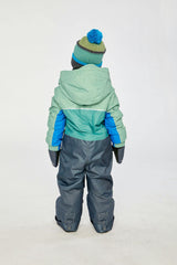 Kids One Piece Play Snowsuit Sage Green And Grey