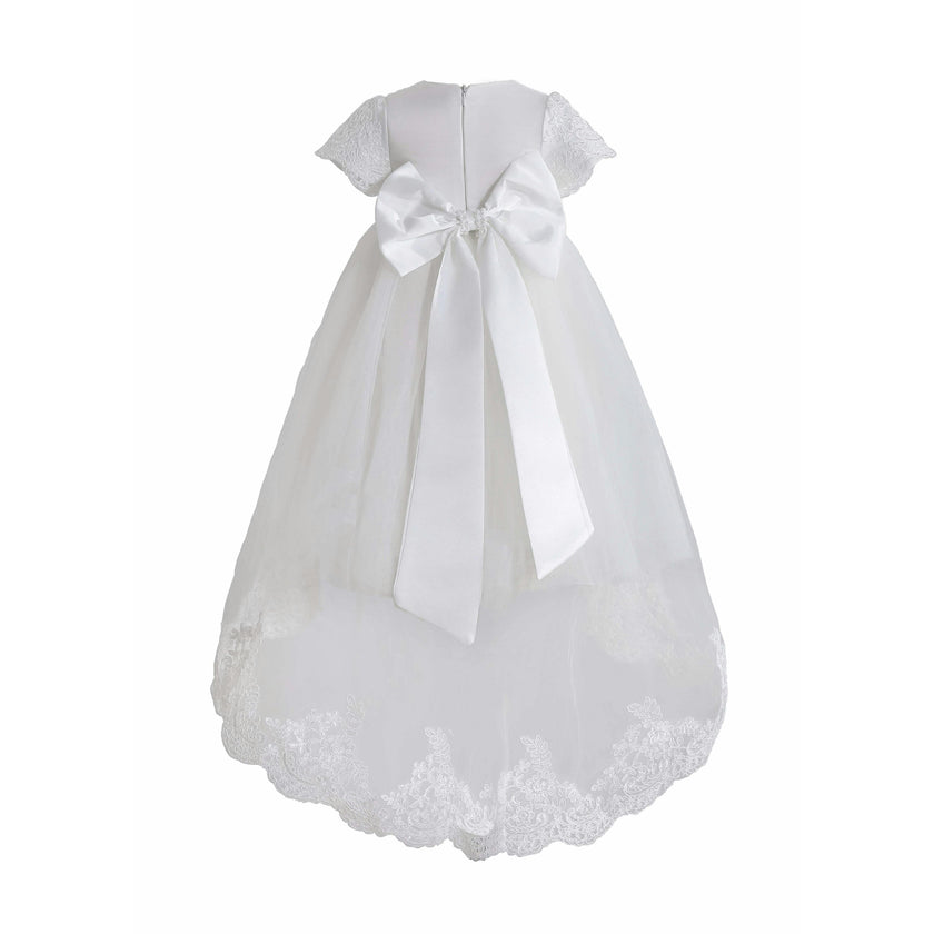 White Paloma Lace Formal Dress