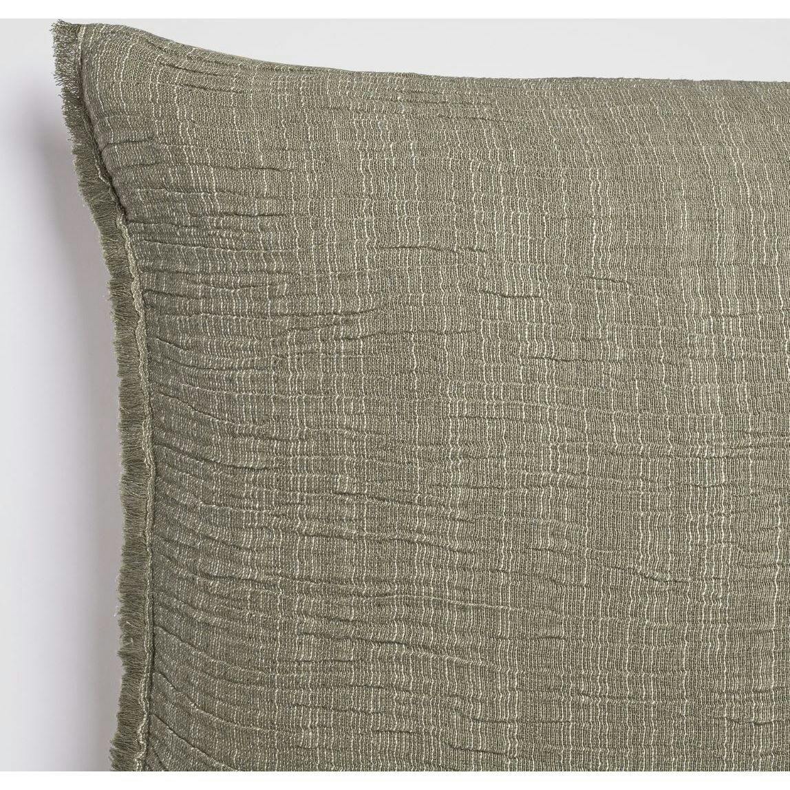 Sage Fringe Euro Sham Set