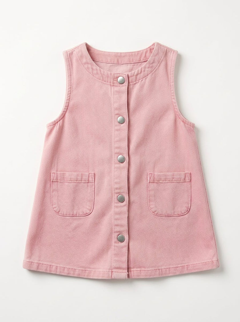 Girls Washed Denim Jumper