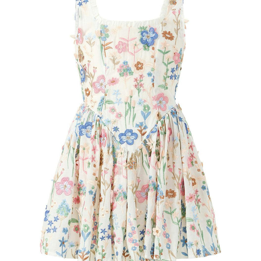 Everly Embroidered Mini Dress