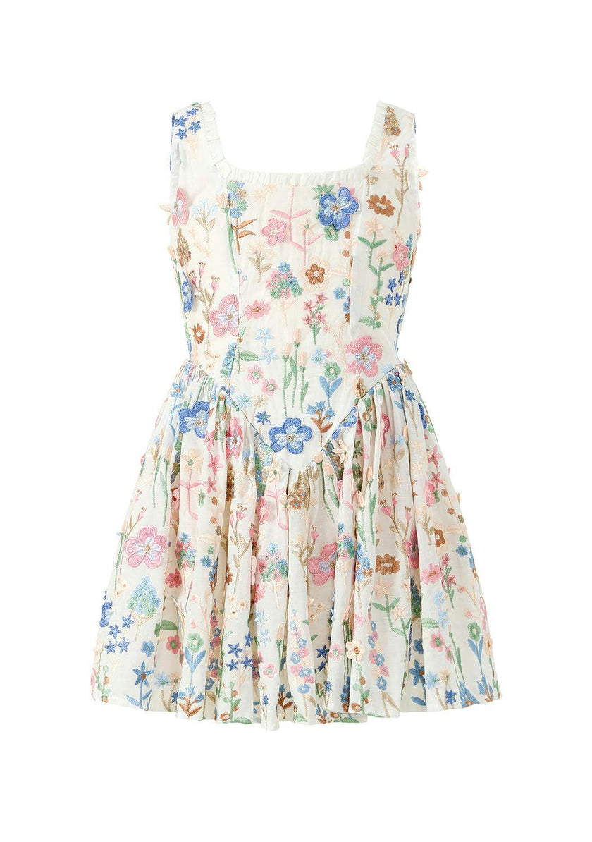 Everly Embroidered Mini Dress