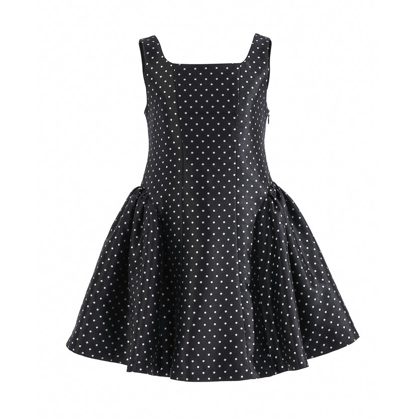 Black Vivienne Polka Dot Dress