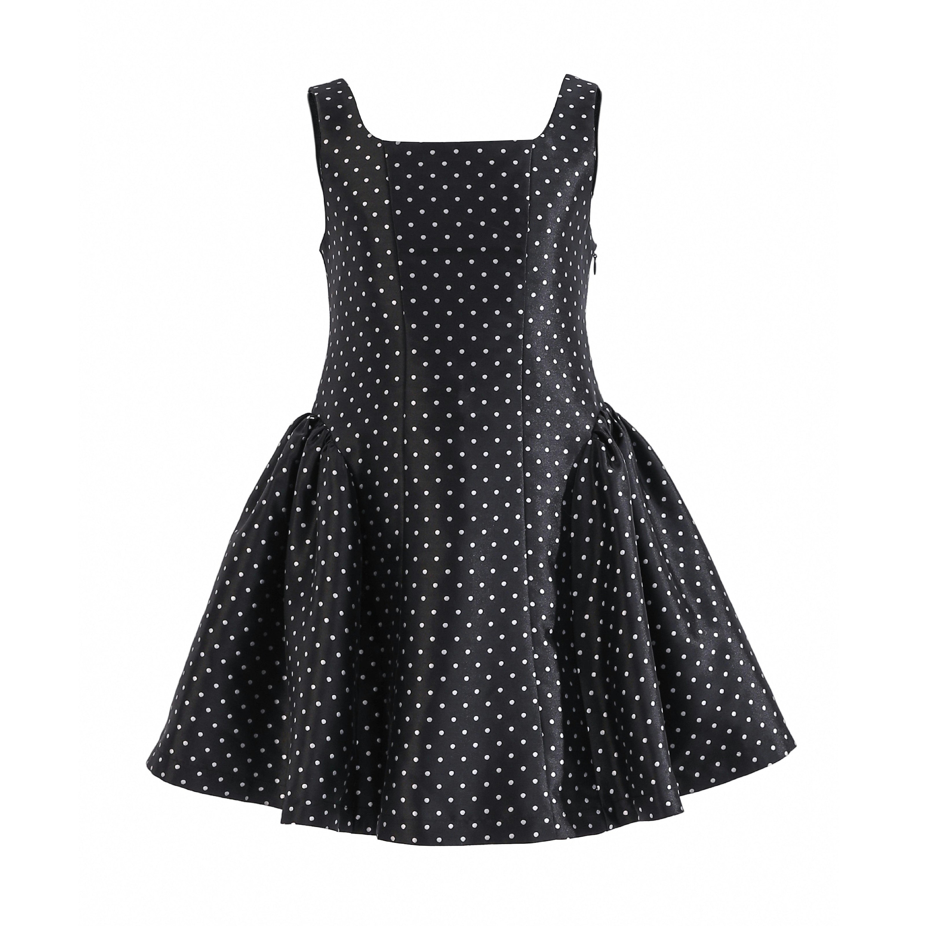 Black Vivienne Polka Dot Dress