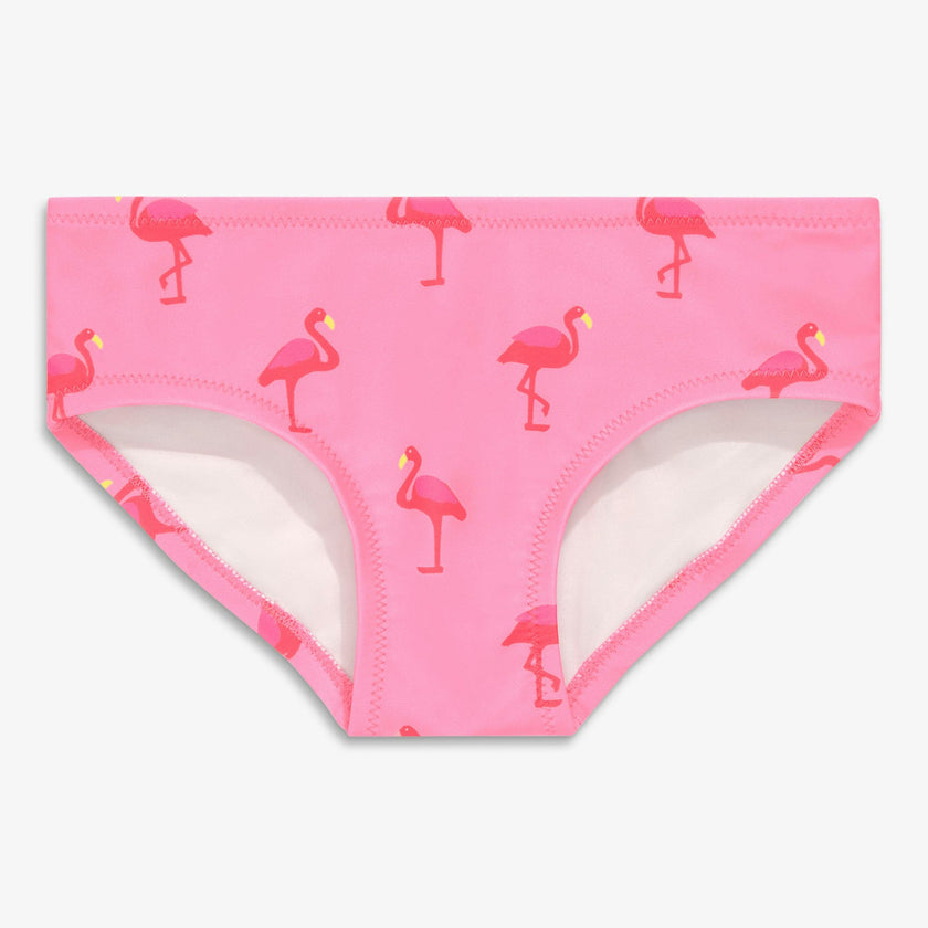 Clearance kids swim bikini bottom in flamingos