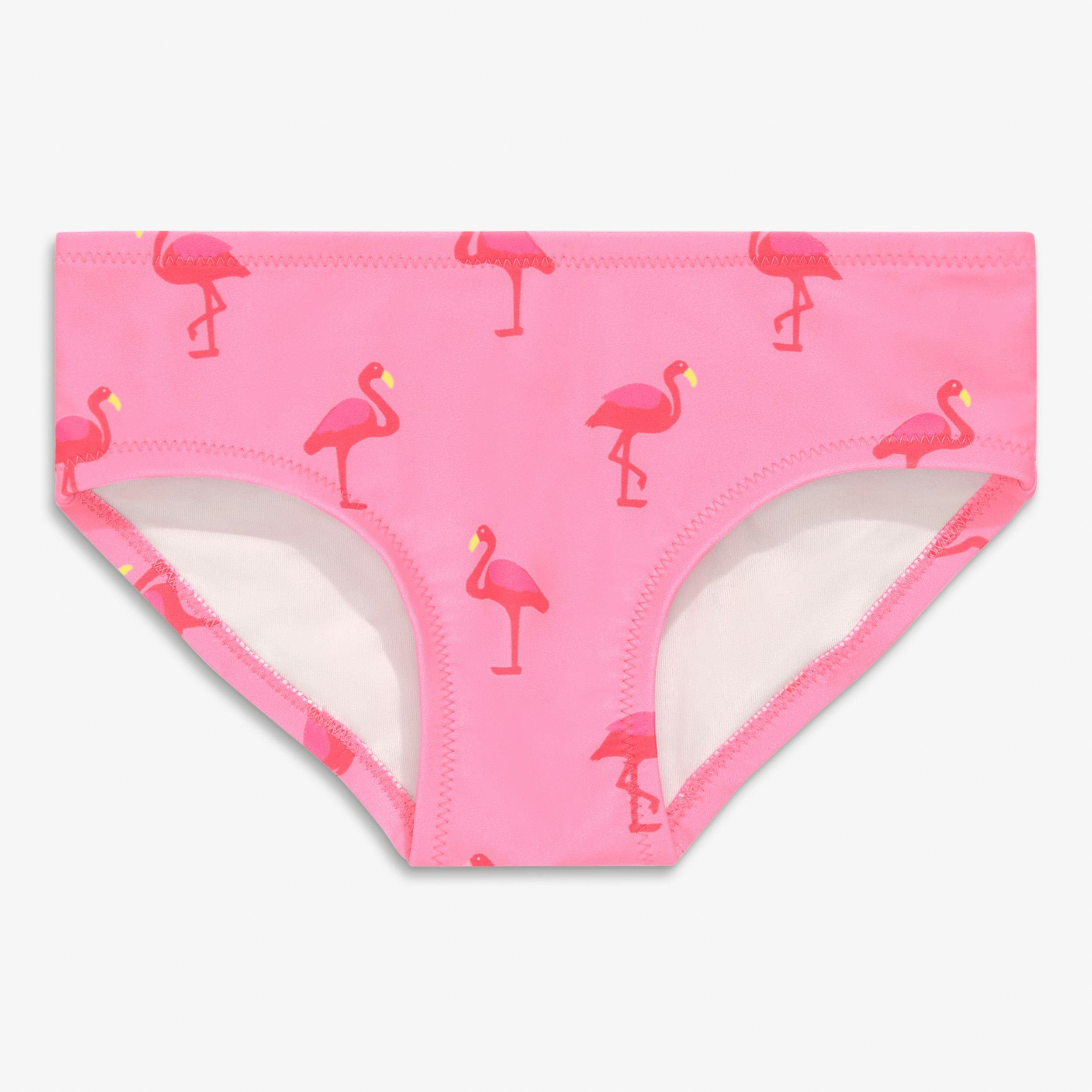 Kids swim bikini bottom in flamingos